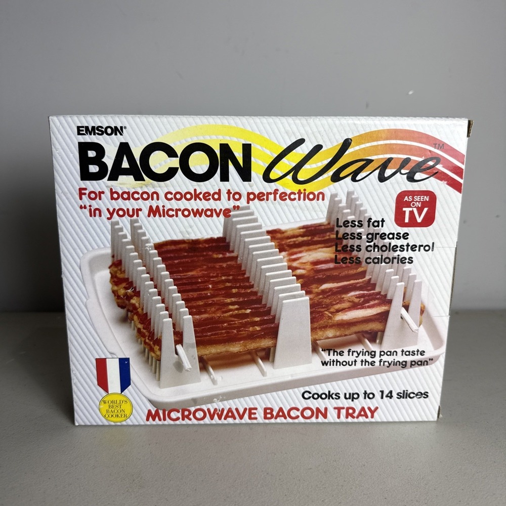 Original Bacon Wave Microwave Cooker Tray As Seen On TV Cooks Up To 14 Slices